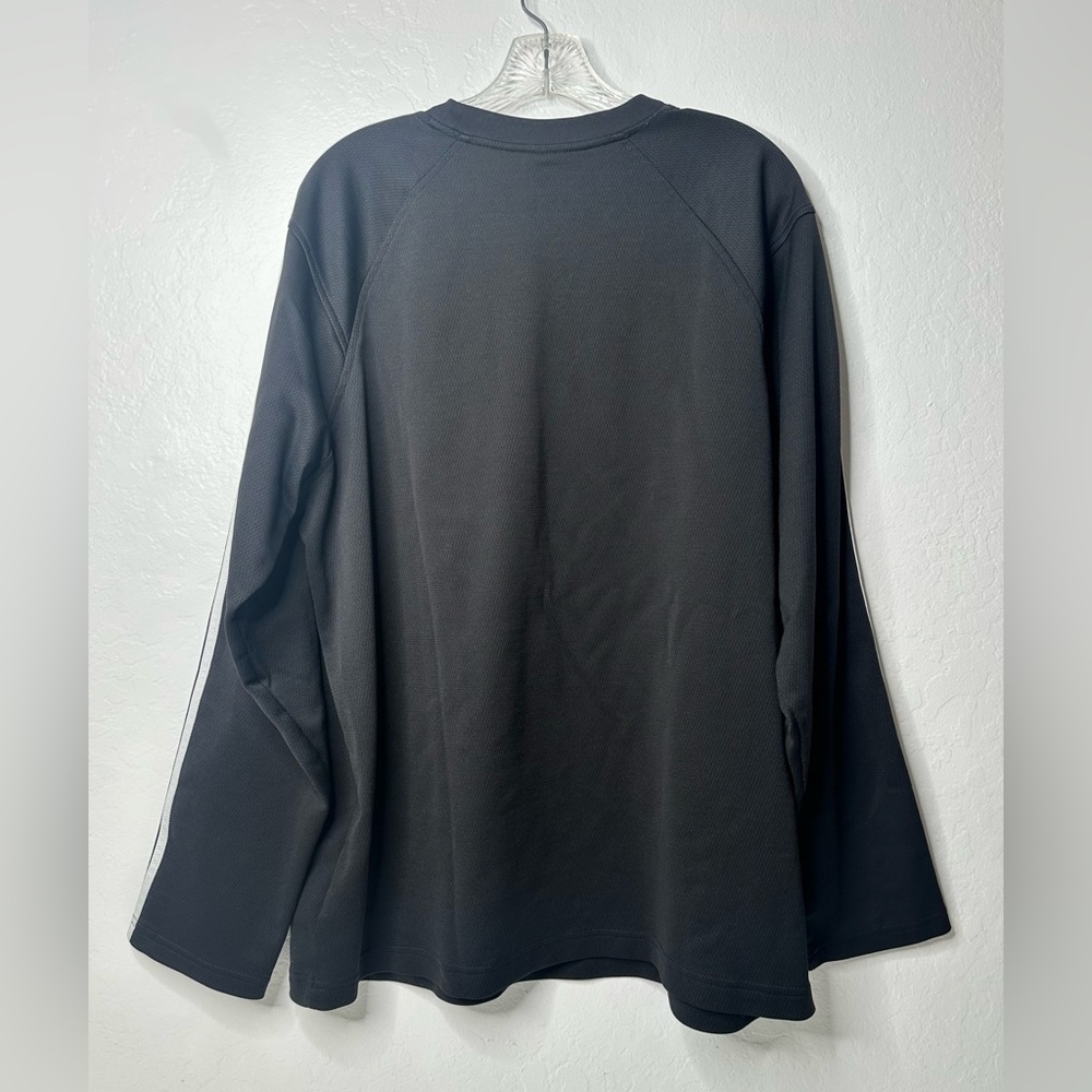 Adidas Sweatshirt‎ Men's Large Black Long Sleeve Crew Neck Athletic Gym Gear Run - Picture 2 of 16